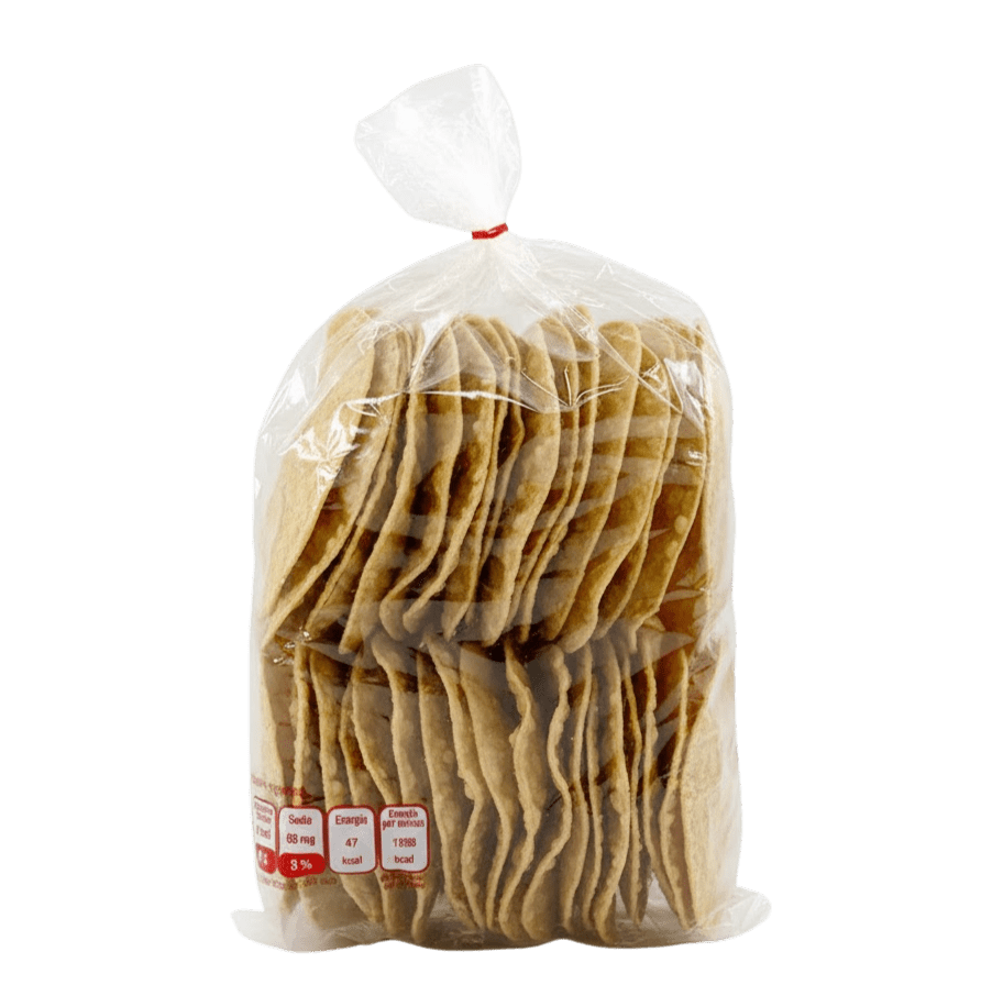Tostada 40 pzs Maly crujiente de maíz Tostadas de maíz paquete 40 piezas Maly Tostada 40 pzs ideal para antojitos